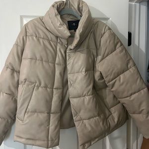 7 For All Mankind Vegan Leather Puffer